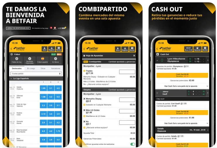 Betfair Aplicación móvil