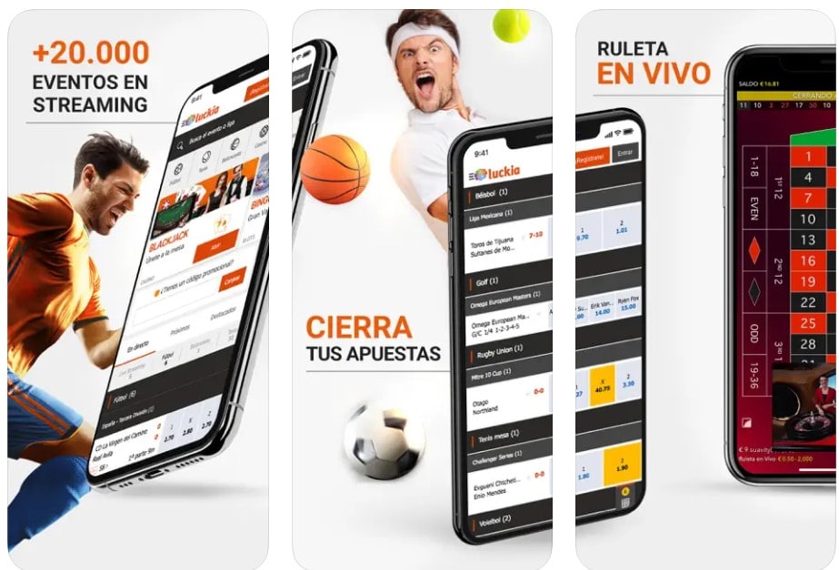 la aplicación de Luckia Luckia app