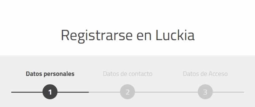Registrarse en Luckia