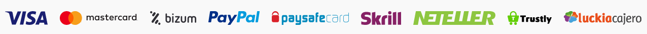 Luckia trabaja con más métodos de pago