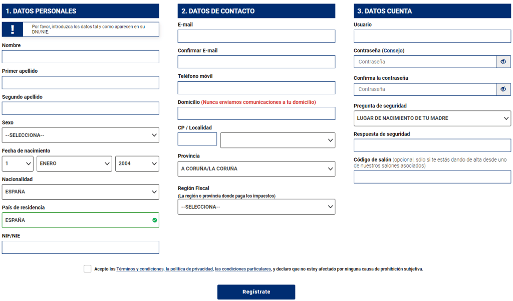 cómo registrarse en jokerbet
