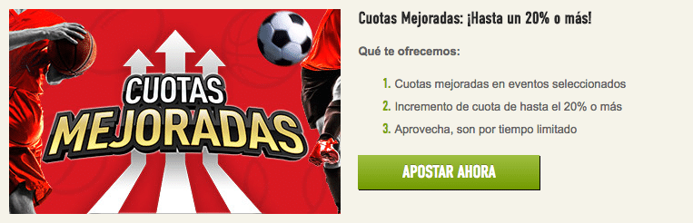 Sportium Cuotas mejoradas Sportium Cuotas mejoradas