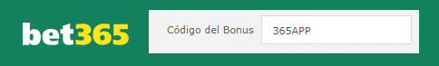 Código bonus Bet365