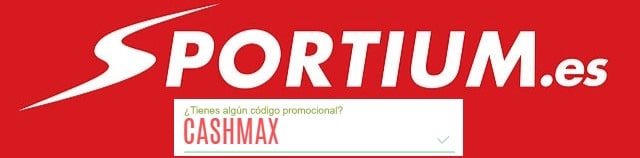 Escribe aquí el código promocional Sportium : CASHMAX
