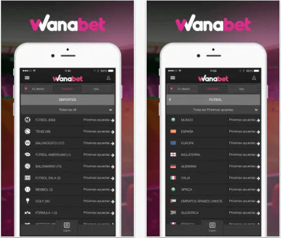 Wanabet app