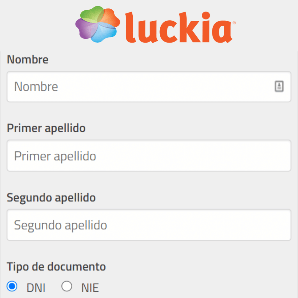 El proceso de registro en Luckia España