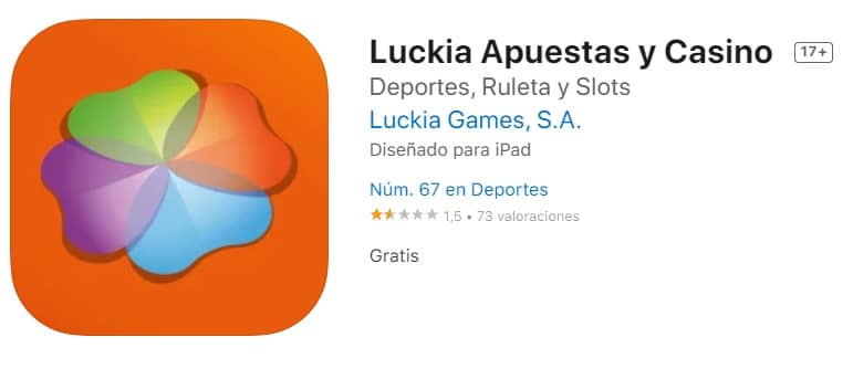 Experiencia del usuario de la aplicación de Luckia